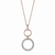 Collette Z Sterling Silver Cubic Zirconia Double Open Circles Necklace