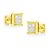 14K White Gold 1/2 Cttw 4-Prong Set Brilliant Round-Cut Solitaire Lab Grown Diamond Push Back Stud Earrings (E-F Color, VVS2-VS1 Clarity)