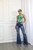 Knee Cut Bell Bottoms