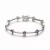 Collette Z Sterling Silver red and White Cubic Zirconia Flower Design Bracelet
