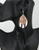 Stripped Faux Leather and Chunky Glitter Earrings 