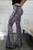 Blue Floral Bouquet Print Bell Bottoms