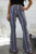 Blue Floral Bouquet Print Bell Bottoms