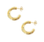 THALIA GOLD CHUNKY SMALL PAVE HOOP EARRINGS