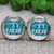 Beer Babe Turquoise || Glass Stud Earrings || Hypoallergenic