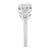 14K White Gold 1-1/4 Cttw Brilliant Cut Diamond Three Round Floral Clusters Engagement or Fashion Ring (H-I Color, SI2-I1 Clarity)