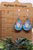Steer Skull & Feathers || Mini Teardrop Dangle Earrings