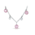 Collette Z Sterling Silver Pink Oval Cubic Zirconia Necklace
