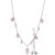 Collette Z Sterling Silver Pink Oval Cubic Zirconia Necklace