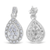 10 Karat White Gold 3/4 Carat Total Diamond Weight Round Cut Diamond Earrings 