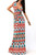 Short Sleeves Faux Wrap Maxi Dress Multi