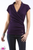 Purple Hacci short sleeve top with with two side buttons