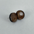 Medium - Dark Oak - Handmade Stud Wooden Earrings - Minimalistic Circle
