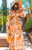Summer Dreams Floral Ruffle Cut Out Maxi Dress