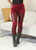 The Lager Zip Leggings Burgundy