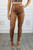 Side Fishnet Contrast Lace Up Pants