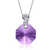 Collette Z Sterling Silver Purple and White Cubic Zirconia Octagon-shape Necklace