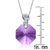 Collette Z Sterling Silver Purple and White Cubic Zirconia Octagon-shape Necklace