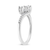 10K White Gold 1/4 Cttw Miracle Set Round Cut Diamond Two-Stone Ring (H-I Color, I2 Clarity)