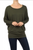 Long Sleeve Dolman Basic Tunic Top Olive