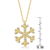 Collette Z Goldplated Sterling Silver Cubic Zirconia Snowflake Necklace