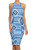 My Basic Racer Back Body-con Fit Ikat Print Midi Dress