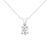 AGS Certified 14 Karat White Gold 1/3 Carat Total Weight Diamond Oval 18" Pendent Necklace (H-I Color, VS1-VS2 Clarity)