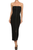 Snap On Tube Body-Con Midi Dress Black