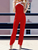 Ladies CHIC CONTRAST HALTER JUMPSUIT