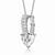 Collette Z Sterling Silver with Rhodium Plated Clear Trillion with Baguette Cubic Zirconia Accent Drop Necklace