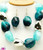Gorgeous Three Color Blue Bead Set