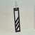 Iron Earth Stain Small Handmade Wooden Earrings - Long & Skinny Cut Out Geometri