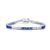 Collette Z Collette Z Sterling Silver Cubic Zirconia and Blue Tennis Bracelet