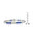 Collette Z Collette Z Sterling Silver Cubic Zirconia and Blue Tennis Bracelet