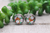 Baseball on Western Print || Glass Stud Earrings || Hypoallergenic