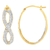10 Karat Yellow and White Gold 1/4  Carat Total Diamond Weight Diamond Double Infinity Hoop Earrings 