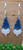Ice Blue Glitter Gnome || Acrylic Dangle Earrings || Hypoallergenic