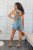 Ruffle Denim Sleeveless Romper