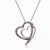 Collette Z Sterling Silver Cubic Zirconia Double Heart Necklace