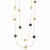 Collette Z Sterling Silver Gold Plated Round Smokey Quartz Necklace