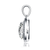 Collette Z Sterling Silver Oval Cubic Zirconia Solitaire with Double Halo Necklace