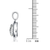 Collette Z Sterling Silver Oval Cubic Zirconia Solitaire with Double Halo Necklace