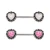 316L Stainless Steel Filigree Synthetic Opal Heart Nipple Bars