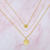 Disc & Beaded Chain Necklace