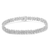 .925 Sterling Silver 2.0 Cttw Diamond Miracle-Set Nested Chevron Link 7" Tennis Bracelet (I-J Color, I3 Clarity)