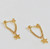 SIA GOLD STAR LOOP CHAIN EARRINGS