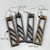 Small Whole Wheat Long Cut out Shapes Geometric Wood Earrings