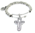 One Blessed Grandma Metal Beaded Bangle Bracelet