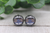 Back The Blue on Leopard  Glass Stud Earrings