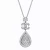 Collette Z Sterling Silver Cubic Zirconia Fancy Pear Drop Necklace